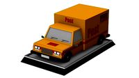 Postal Truck Low Poly