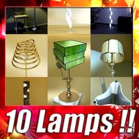 10 Modern Floor Lamps 3D Model