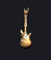 skull skelet guitar pendant | 3D