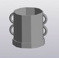 Eared planter | 3D