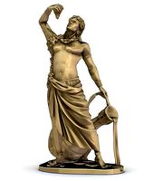 Metal Statue of the God Dionysus with a Jug