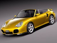 Porsche 911 Turbo Cabrio 996 2002 3D Model