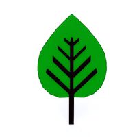 Cute cartoon  tree low poly 3d model