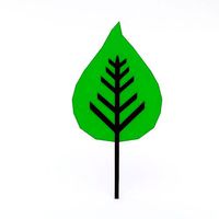 Abstract cartoon tree 3d model