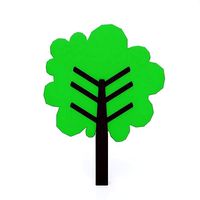 Cartoon tree 3d model