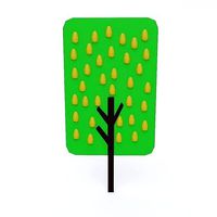 Cartoon tree 3d model