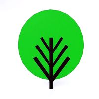 Cartoon tree 3d model
