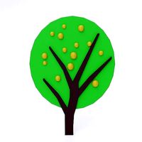 Toon tree 3d model