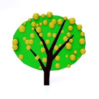 Cartoon tree 3d model