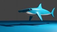 Hammerhead shark Low poly
