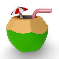 3D Young Coconut Cartoon