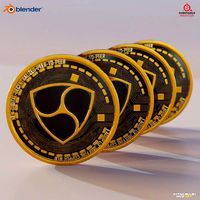 NEM XEM Coin Mid-Poly 3D Model