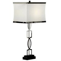 Evan Brushed Nickel Finish Modern Luxe USB Table Lamp