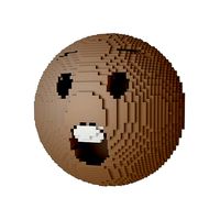 Voxel Astonished Face v1 004
