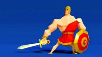 Low poly Greek Solider