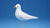 Cartoon Cute Bird Seagull