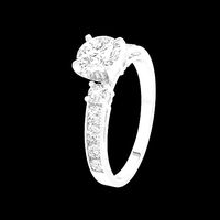 Glam Solitaire Ring | 3D