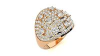 High Jewelry Cocktail Ring 3dm stl renders details  | 3D
