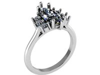 Marquise Cut Diamond Ring 0245 | 3D
