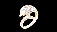 Dolphin Diamond Ring 3dm stl renders details | 3D