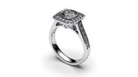 solitaire with ring sizes  9 part S71 | 3D