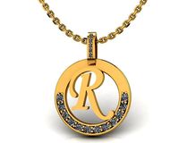 R Letter Pendant | 3D