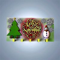 Merry Christmas key holder and coat rack | 3D