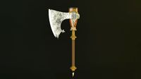 Stylized scandinavian axe high poly Free