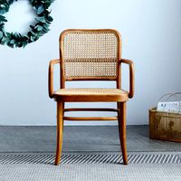 Lungo Natural Ratan Solid Wood Armchair
