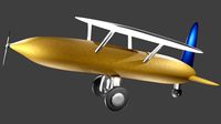 Wooden toy plane