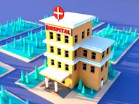 Cute cartoon city hospital
