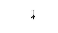 Pendente spot triplo modelo industrial