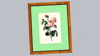 Vintage Rose Wall Art Framed