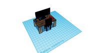 Desktop with electronics