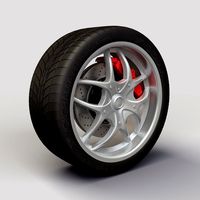 Wheel DIP Boomerang rims and tire 3D Model