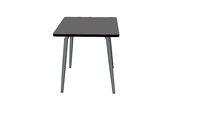 TABLE VÉRA 70X70CM GRIS PERLE PIEDS BRUTS