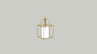 PENDENTE GAIOLA LANTERNA 69X40X40CM METAL E TECIDO - FOCO METALLO PE 504