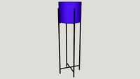 CACHEPOT DE FLOR LÓTUS PINTADO G