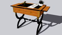 Curule Form Writing Table, circa 1820