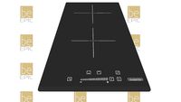 Cooktop por Indução Tramontina Dominó Slider 2EI 30 com 2 Áreas de Aquecimento e Comando Touch