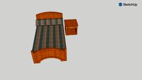 Cama con mesilla