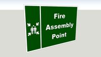 Uk Fire assembly point sign