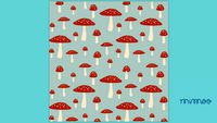 PAPEL DE PAREDE CELULOSE MUSHROOM FUNDO VERDE MANTRA - MIMOO TOYS