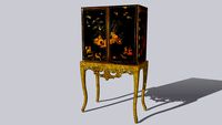 Chinese Cabinet on Stand, ca. 1750