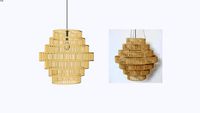 Luminária de Palha Aramada Boho Gigante