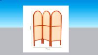 Biombo de Madeira Gonzaga - Caramelo