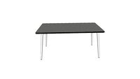 Table à manger Véra – uni Gris Perle Pieds Blancs – 160×80