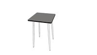 Table de bar Véra – uni Gris Perle Pieds Blancs – 70×70