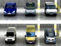 6 Low Poly VANs 3D Model