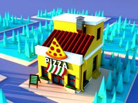Cute Cartoon Pizza Cafe